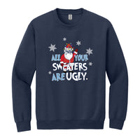 Load image into Gallery viewer, The Citadel, &quot;All Your Sweaters Are Ugly&quot;, Heavy Blend™ Holiday Crewneck Sweatshirt - Navy
