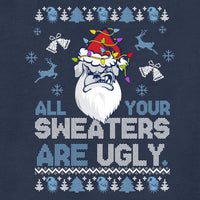 Load image into Gallery viewer, The Citadel, &quot;All Your Sweaters Are Ugly&quot; Knit-Style, Heavy Blend™ Holiday Crewneck Sweatshirt - Navy
