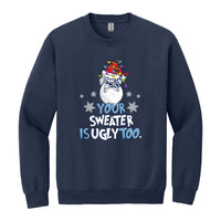 Load image into Gallery viewer, The Citadel, &quot;Your Sweater Is Ugly Too&quot;, Heavy Blend™ Holiday Crewneck Sweatshirt - Navy
