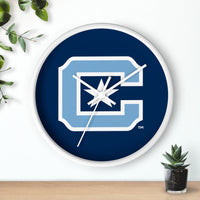 Load image into Gallery viewer, The Citadel, Carolina Blue C Star, Wall Clock
