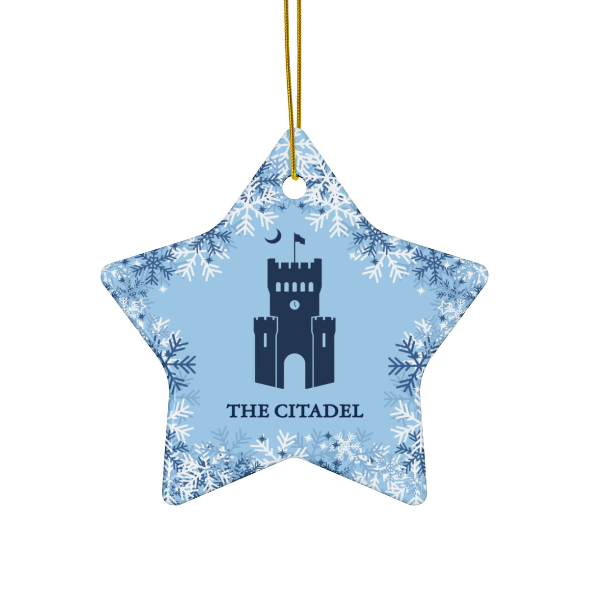 The Citadel, Barracks, Customizable, Decorative Ceramic Ornaments, Double-Sided (1pc, 3pcs, 5pcs, 10pcs)