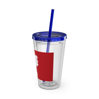 Load image into Gallery viewer, The Citadel, Big Red Flag, Sunsplash Tumbler with Straw, 16oz
