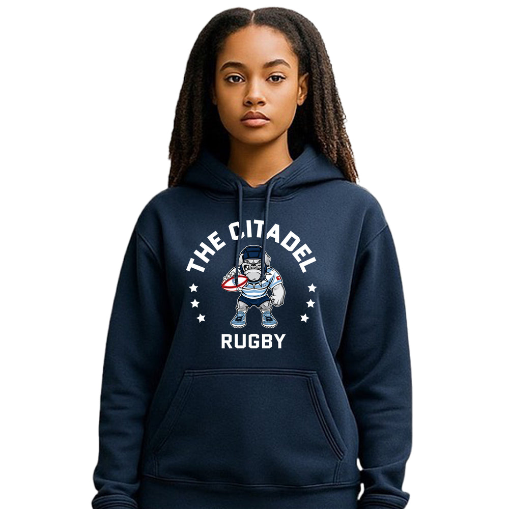 The Citadel Block C Star logo, Club Sports -  Rugby,  Heavy Blend™ Hooded Sweatshirt - Navy