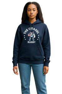 Load image into Gallery viewer, The Citadel Block C Star logo, Club Sports -  Rugby,  Heavy Blend™ Hooded Sweatshirt - Navy

