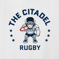 Load image into Gallery viewer, The Citadel Block C Star logo, Club Sports -  Rugby,  Heavy Blend™ Hooded Sweatshirt - White
