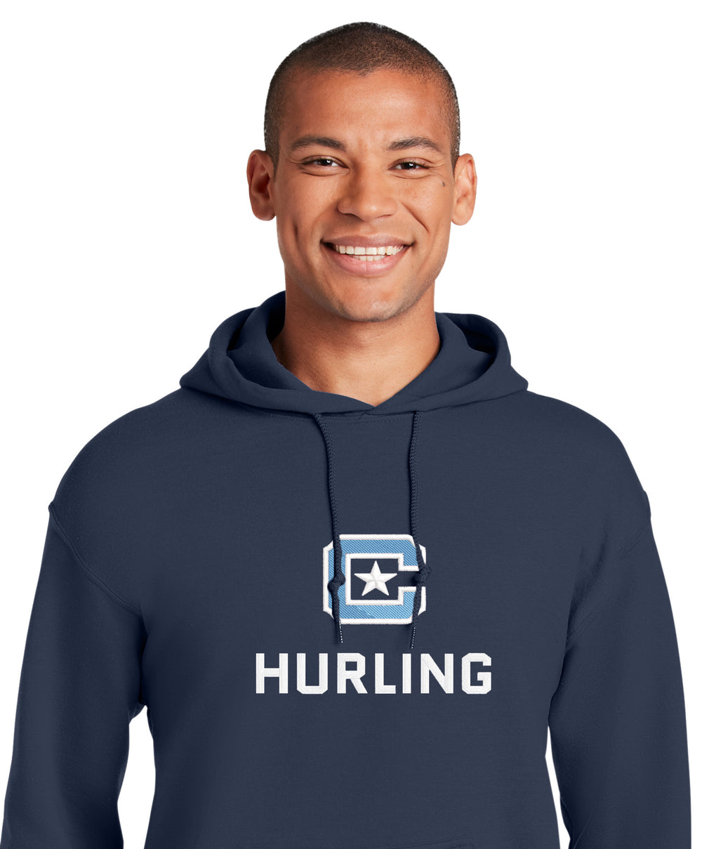 The Citadel C, Club Sports - Hurling,  Embroidered Heavy Blend™ Hooded Sweatshirt-Navy