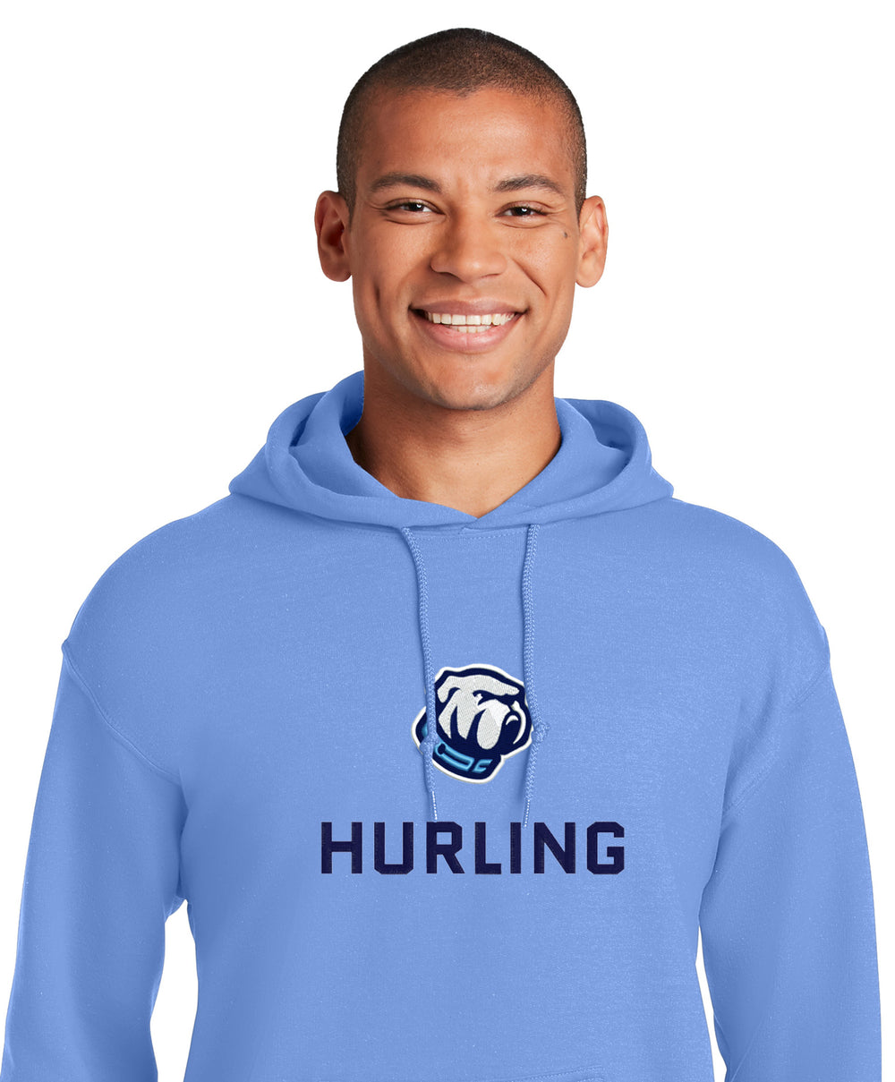 The Citadel Bulldog, Club Sports - Hurling,  Embroidered Heavy Blend™ Hooded Sweatshirt-Carolina Blue