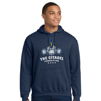 Load image into Gallery viewer, The Citadel, Club Sports - Powerlifting,  Heavy Blend™ Hooded Sweatshirt - Navy

