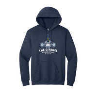 Load image into Gallery viewer, The Citadel, Club Sports - Powerlifting,  Heavy Blend™ Hooded Sweatshirt - Navy
