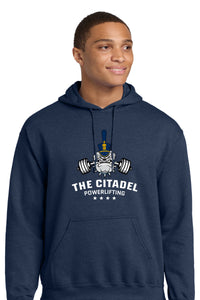 Load image into Gallery viewer, The Citadel, Club Sports - Powerlifting,  Heavy Blend™ Hooded Sweatshirt - Navy
