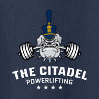 Load image into Gallery viewer, The Citadel, Club Sports - Powerlifting,  Heavy Blend™ Hooded Sweatshirt - Navy

