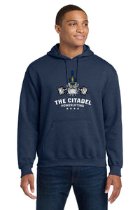 Load image into Gallery viewer, The Citadel, Club Sports - Powerlifting,  Heavy Blend™ Hooded Sweatshirt - Navy
