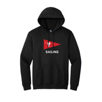 Load image into Gallery viewer, 18500-The Citadel, Burgee, Club Sports - Sailing, Heavy Blend™ Hooded Unisex Sweatshirt- Black
