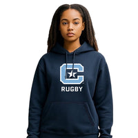 Load image into Gallery viewer, The Citadel Block C Star logo, Club Sports - Unisex Rugby,  Heavy Blend™ Hooded Sweatshirt - Navy
