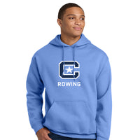 Load image into Gallery viewer, The Citadel C, Club Sports - Rowing,  Heavy Blend™ Hooded Sweatshirt - Carolina Blue
