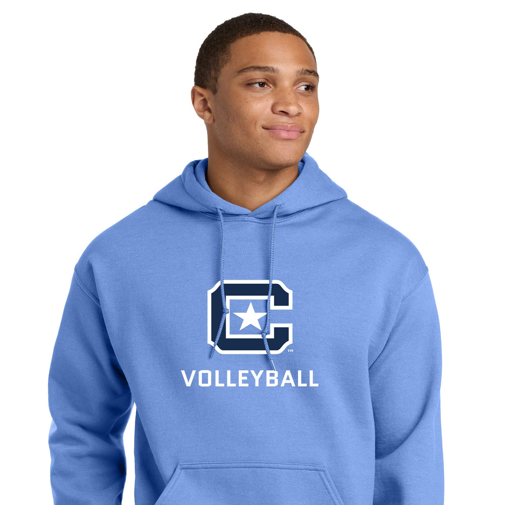 The Citadel Sports - Volleyball, C Star, Heavy Blend™ Hooded Sweatshirt - Carolina Blue