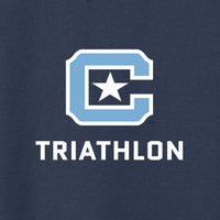Load image into Gallery viewer, The Citadel Sports - Triathlon, C Star, Heavy Blend™ Hooded Sweatshirt - Carolina Blue - Navy
