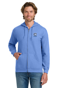 Load image into Gallery viewer, The Citadel, C Star, Club Sports - Scuba,  Heavy Blend™ Full-Zip Hooded Sweatshirt - Carolina Blue

