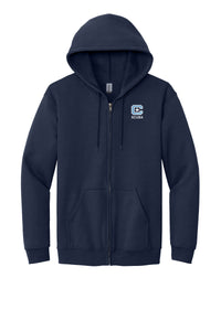 Load image into Gallery viewer, The Citadel, C Star, Club Sports - Scuba,  Heavy Blend™ Full-Zip Hooded Sweatshirt - Navy
