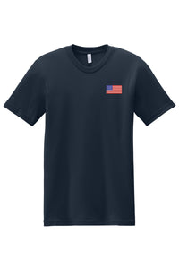 Load image into Gallery viewer, The Citadel, USA Flag, American Apparel® Fine Jersey Unisex T-Shirt Navy
