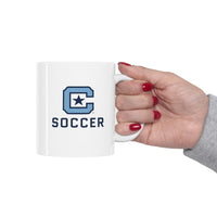 Load image into Gallery viewer, The Citadel Block C Logo, Sports Soccer, Ceramic Mug 11oz
