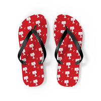 Load image into Gallery viewer, The Citadel, Big Red pattern, Flip Flops
