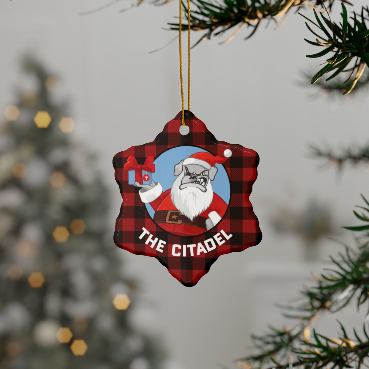 The Citadel, Santa Spike, Ceramic Ornaments, 2-Side Print, Snowflake (1pc, 3pcs, 5pcs, 10pcs)
