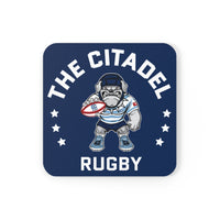 Load image into Gallery viewer, The Citadel, Club Sports - Rugby, Cork Back Coaster - 1pc
