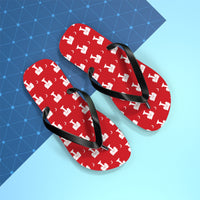 Load image into Gallery viewer, The Citadel, Big Red pattern, Flip Flops
