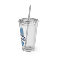 Load image into Gallery viewer, The Citadel, Vintage Jumping Bulldog, Sunsplash Tumbler with Straw, 16oz
