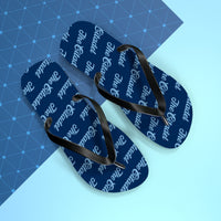 Load image into Gallery viewer, The Citadel, Script Patterned Flip Flops
