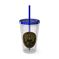 Load image into Gallery viewer, The Citadel, Ring Bezel, (Customized with your year), Sunsplash Tumbler with Straw, 16oz
