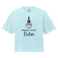 Load image into Gallery viewer, The Citadel, "Proud Cadet Sister," Comfort Colors® Women’s Heavyweight Boxy T-Shirt
