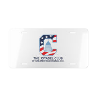 Load image into Gallery viewer, The Citadel, Alumni Club, Greater Washington D.C. Club Logo, White Vanity Plate

