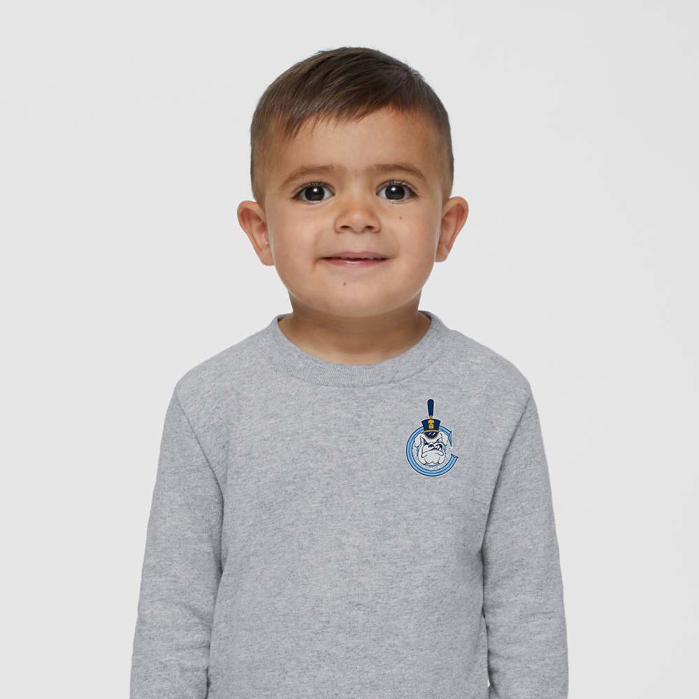 The Citadel, C Spike, Toddler Cotton Jersey Long Sleeve Tee - Gray