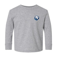 Load image into Gallery viewer, The Citadel. Bulldog, Toddler Cotton Jersey Long Sleeve Tee - Gray

