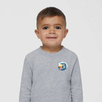 Load image into Gallery viewer, The Citadel, Spike Surfing, Toddler Cotton Jersey Long Sleeve Tee - Gray

