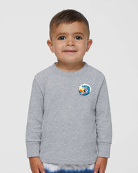 Load image into Gallery viewer, The Citadel, Spike Surfing, Toddler Cotton Jersey Long Sleeve Tee - Gray
