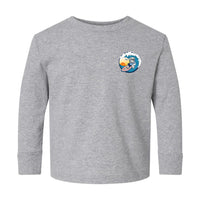 Load image into Gallery viewer, The Citadel, Spike Surfing, Toddler Cotton Jersey Long Sleeve Tee - Gray
