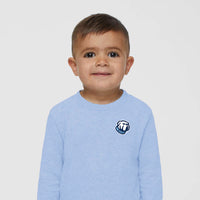 Load image into Gallery viewer, The Citadel. Bulldog, Toddler Cotton Jersey Long Sleeve Tee - Light Blue
