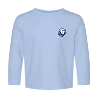 Load image into Gallery viewer, The Citadel. Bulldog, Toddler Cotton Jersey Long Sleeve Tee - Light Blue
