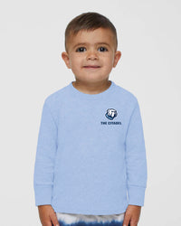 Load image into Gallery viewer, The Citadel Bulldog, Toddler Cotton Jersey Long Sleeve Tee - Light Blue
