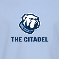 Load image into Gallery viewer, The Citadel Bulldog, Toddler Cotton Jersey Long Sleeve Tee - Light Blue
