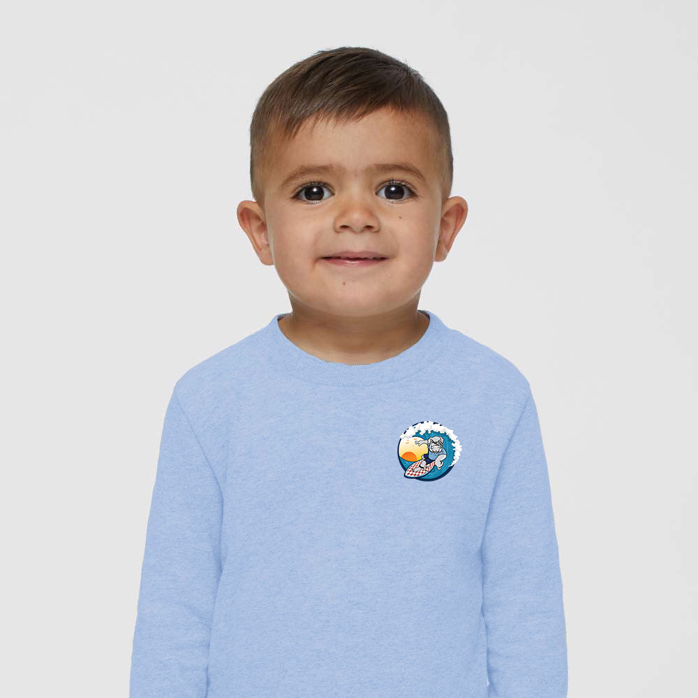 The Citadel, Spike Surfing, Toddler Cotton Jersey Long Sleeve Tee - Light Blue