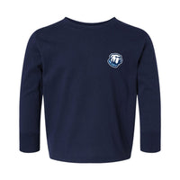 Load image into Gallery viewer, The Citadel. Bulldog, Toddler Cotton Jersey Long Sleeve Tee - Navy
