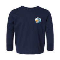 Load image into Gallery viewer, The Citadel, Spike Surfing, Toddler Cotton Jersey Long Sleeve Tee - Navy
