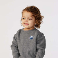 Load image into Gallery viewer, The Citadel, Bulldog, Toddler Fleece Crewneck Sweatshirt - Gray

