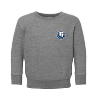 Load image into Gallery viewer, The Citadel, Bulldog, Toddler Fleece Crewneck Sweatshirt - Gray
