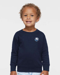 Load image into Gallery viewer, The Citadel, Bulldog, Toddler Fleece Crewneck Sweatshirt - Navy
