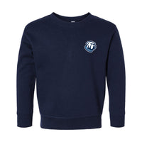 Load image into Gallery viewer, The Citadel, Bulldog, Toddler Fleece Crewneck Sweatshirt - Navy

